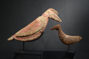 Two Old New Guinea Carved Birds from New Ireland and Solomon’s 19th Century