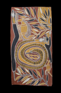 A Superb Old Australian Aboriginal Bark Painting From Central Arnhem Land Northern Territory