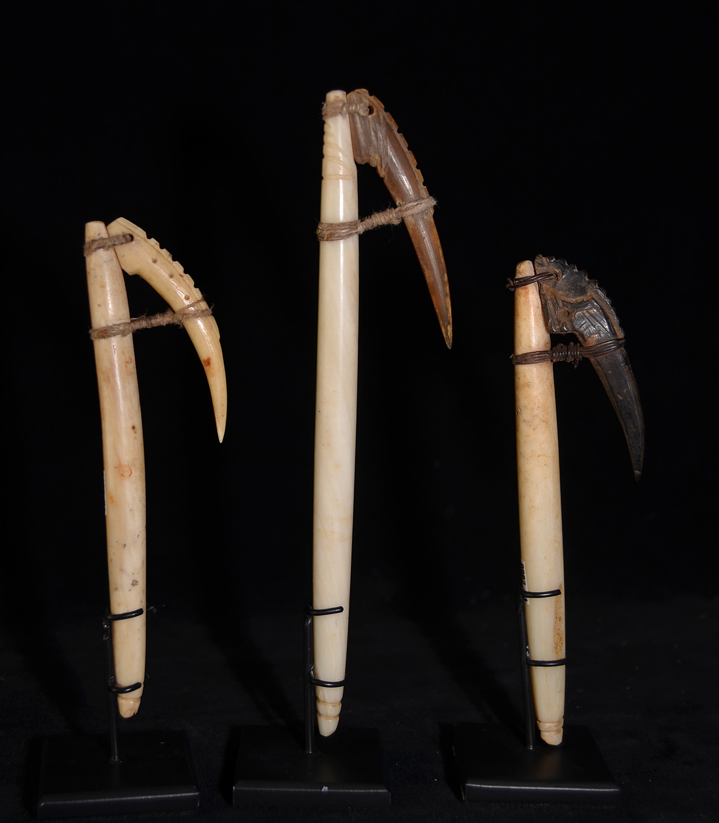 A Set of Three Old Fishing Lures, Huon Gulf Area of New Guinea 19th Century