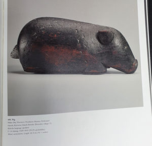 A Superb Old New Guinea Carved Pig Massim Culture Milne Bay Province Papua New Guinea