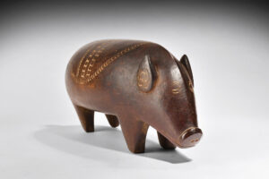 Superb Large Massim Pig Sculpture Milne Bay Province Papua New Guinea