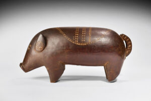 Superb Large Massim Pig Sculpture Milne Bay Province Papua New Guinea