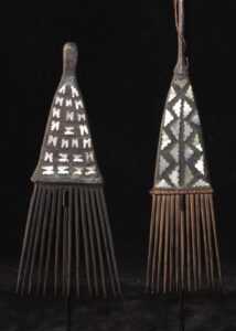 Two Fine Old Solomon Islands Hair Comb Makira Island 19th Century