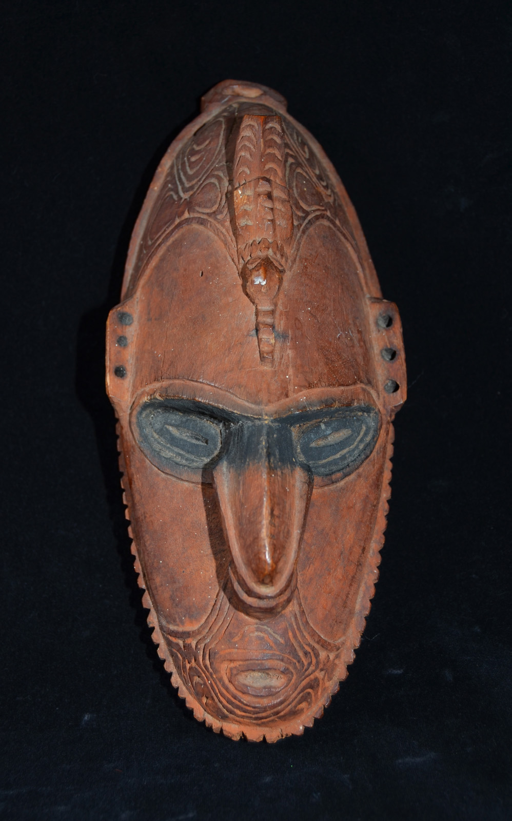 A Fine Old New Guinea Amulet Mask Coastal Sepik Area East Sepik Province Papua New Guinea