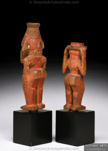 A Fine Pair of Old New Guinea Amulet Figures Coastal Sepik Area, East Sepik Province, Papua New Guinea