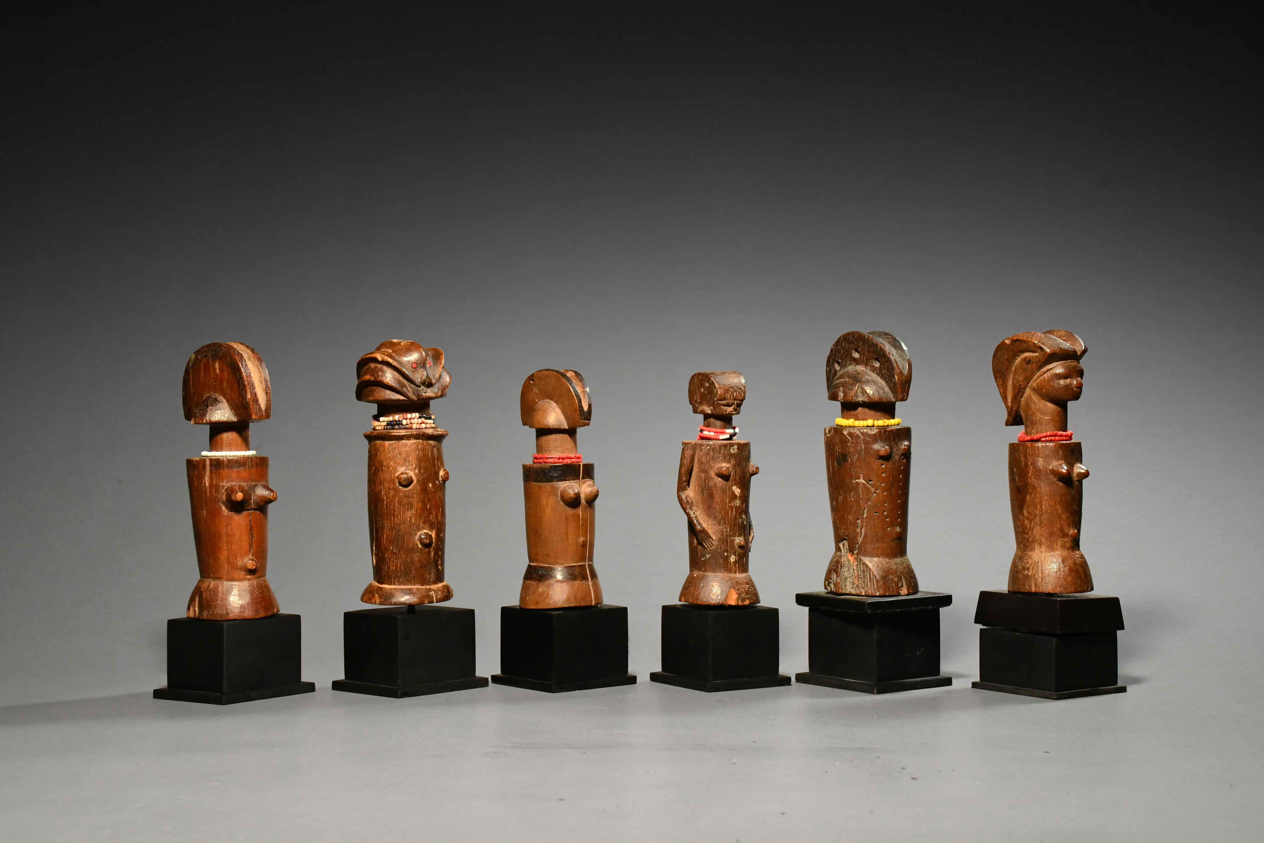 A Fine Collection of Antique African Kwere or Zaramo Doll Figures Tanzania East Africa