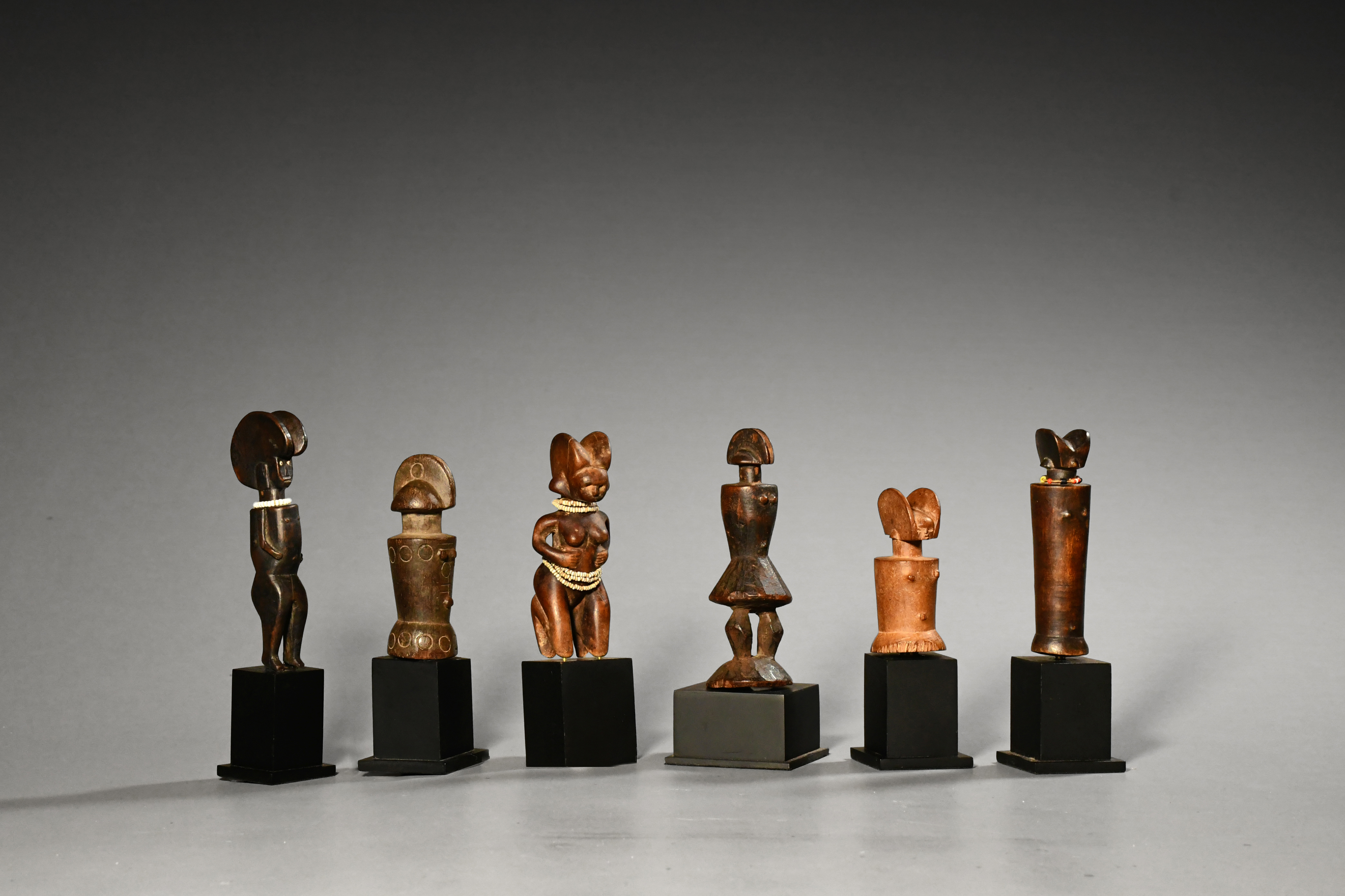 A Fine Collection of Antique African Kwere or Zaramo Doll Figures Tanzania East Africa