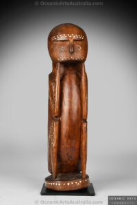 A Fine Old New Guinea Massim Ancestor Figure from Milne Bay Province Eastern Papua New Guinea