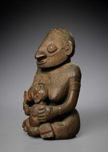 A Fine Old New Guinea Maternity Sculpture Kambot Village Yuat River East Sepik Province Papua New Guinea