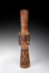 A Superb Old New Guinea Water Drum Sawos People Middle Sepik River area East Sepik Papua New Guinea