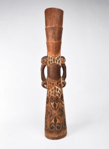 A Superb Old New Guinea Water Drum Sawos People Middle Sepik River area East Sepik Papua New Guinea