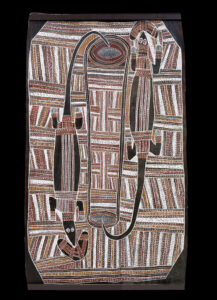 A Fine Old Australian Aboriginal Bark Painting From NE Arnhem Land Northern Territory