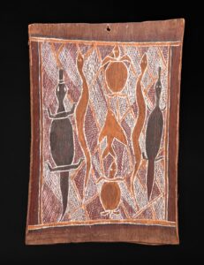A Superb Old Australian Aboriginal Bark Painting From NE Arnhem Land Northern Territory
