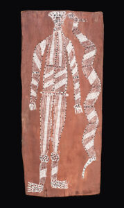 A superb old Aboriginal Bark Painting from Western Arnhem Land Northern Territory Australia