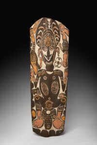 A Fine New Guinea Sago Spathe Painting Keram River Lower Sepik River Area East Sepik Province Papua New Guinea