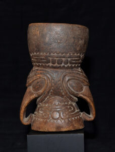 A Superb Old New Guinea Betel Nut Mortar Coastal Sepik River Area East Sepik Province Papua New Guinea 19th C