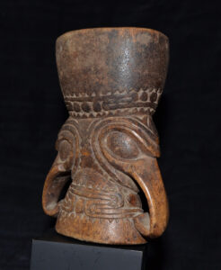 A Superb Old New Guinea Betel Nut Mortar Coastal Sepik River Area East Sepik Province Papua New Guinea 19th C