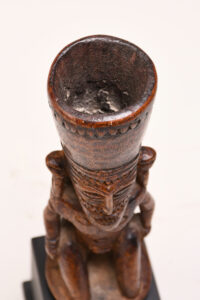 A Superb Old New Guinea Huon Gulf Betel Nut Mortar19th Century Papua New Guinea