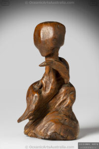 A Fine Old Japanese Natural Form Burl Wood Figure Scholars Object Okimono