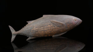 Japanese Carved Wood Bonito Tuna for Fisherman's Shrine