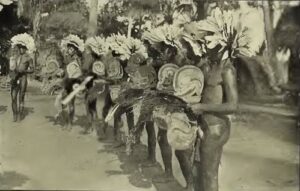 Old New Guinea Massim Dance Paddle Milne Bay Province