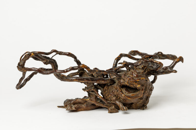 Superb Old Japanese Natural Form Burl Wood Scholars Object for Ikebana Flowers