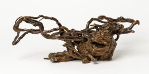 Superb Old Japanese Natural Form Burl Wood Scholars Object for Ikebana Flowers