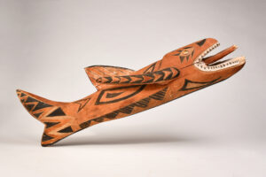 Fine Old New Ireland Malangan Sculpture of a Shark Totem Papua New Guinea