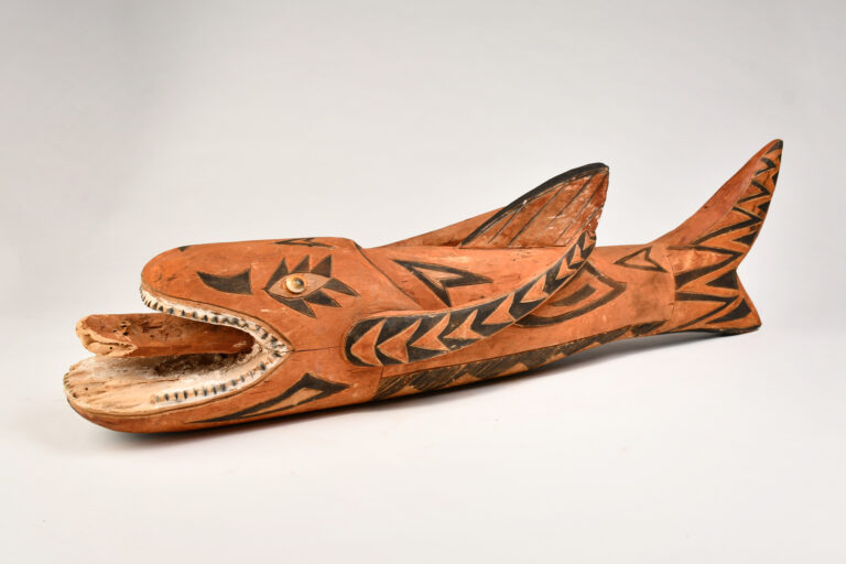 Fine Old New Ireland Malangan Sculpture of a Shark Totem Papua New Guinea