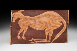 superb old Aboriginal Bark Painting Xray Kangaroo from Western Arnhem Land Northern Territory Australia