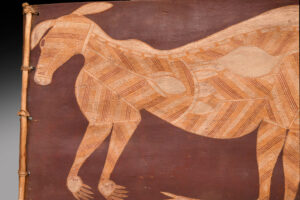 superb old Aboriginal Bark Painting Xray Kangaroo from Western Arnhem Land Northern Territory Australia