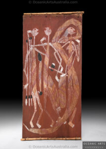 Fine Old Aboriginal Bark Painting from Western Arnhem Land Northern Territory Australia