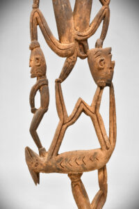 Fine Old Asmat Figure Group West Papua Irian Jaya Indonesia New Guinea