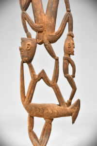 Fine Old Asmat Figure Group West Papua Irian Jaya Indonesia New Guinea